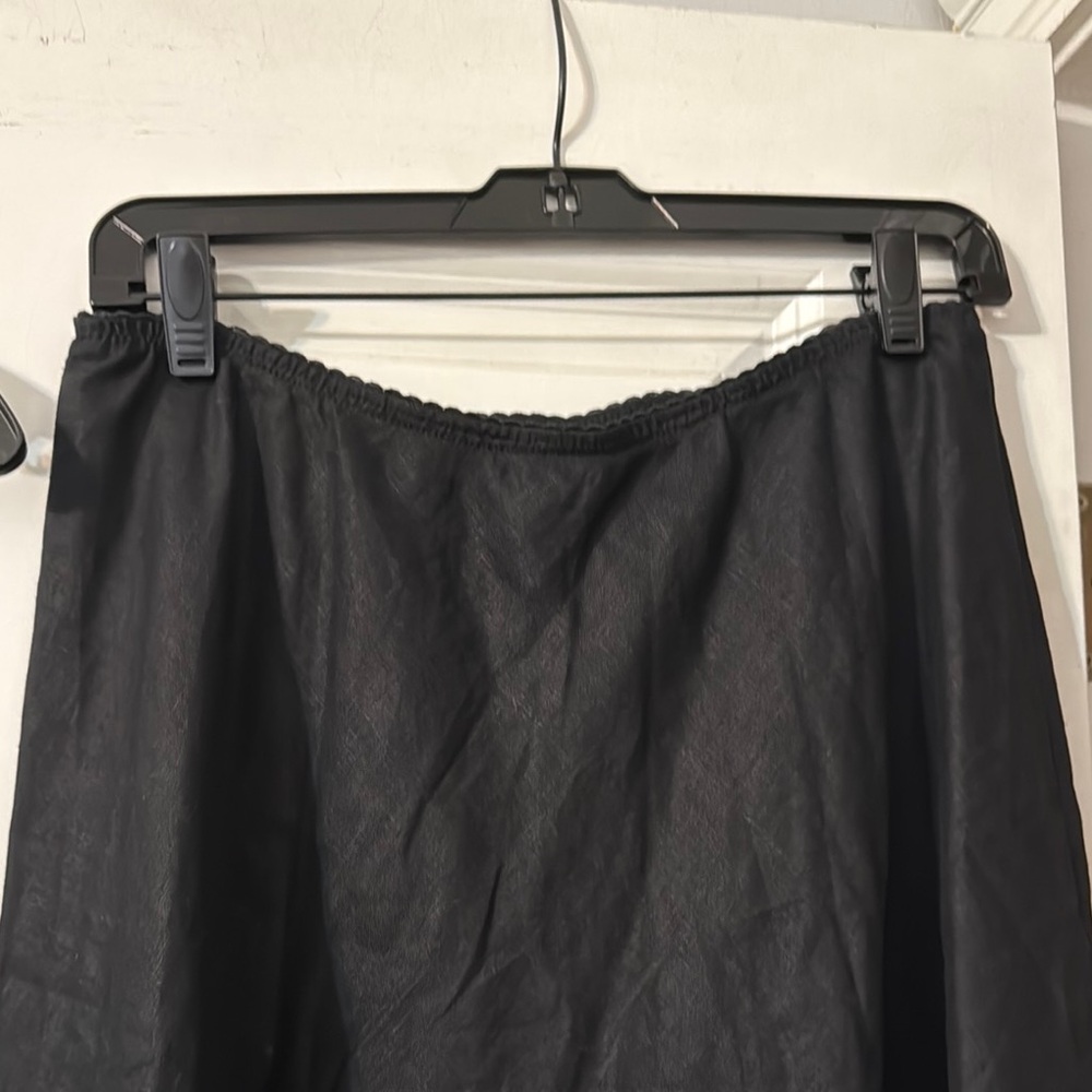 Reformation Linen Black Lace Trim Top and Skirt Set - Picture 10 of 11